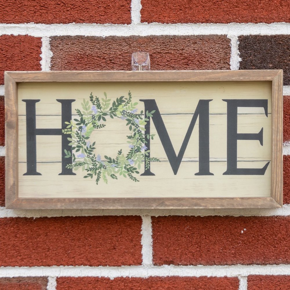 Farmhouse Country Cottage Rustic Wooden Sign HOME Gift 11.75" X 6"